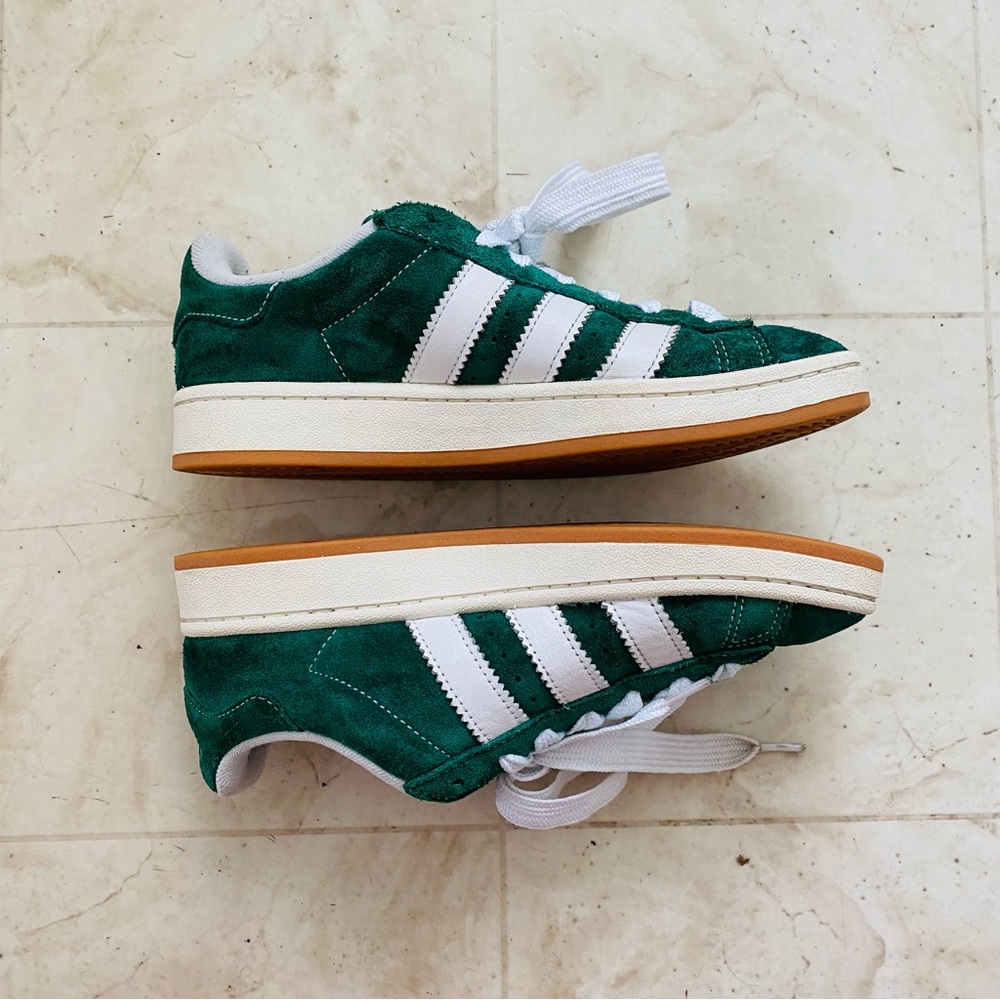 $110 Adidas Campus 00s Green Suede Lace-up Low Top Shoes Sneakers Women's Size 8 - Picture 5 of 14